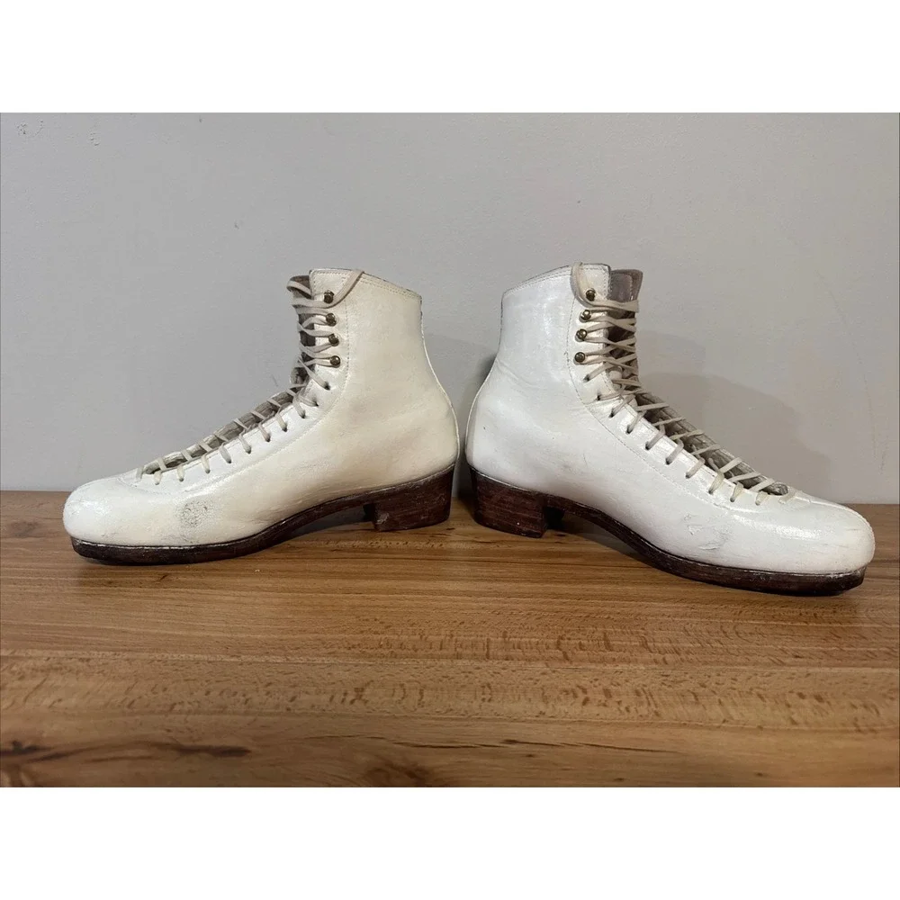 SP-Teri USA Handmade Leather Boots ONLY Womens Size 10.5 A Figure Ice Skating